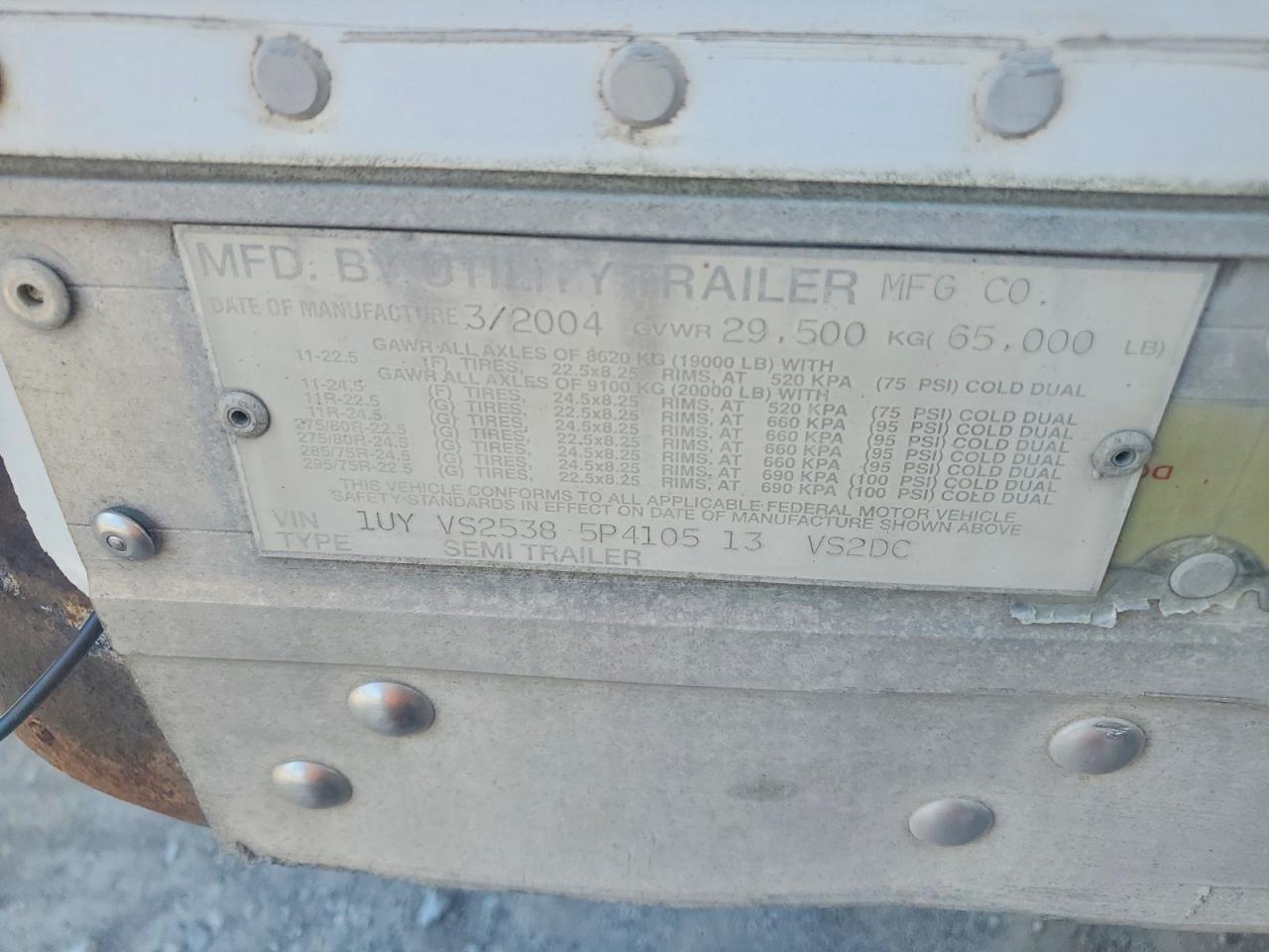 2005 UTILITY ALL Models