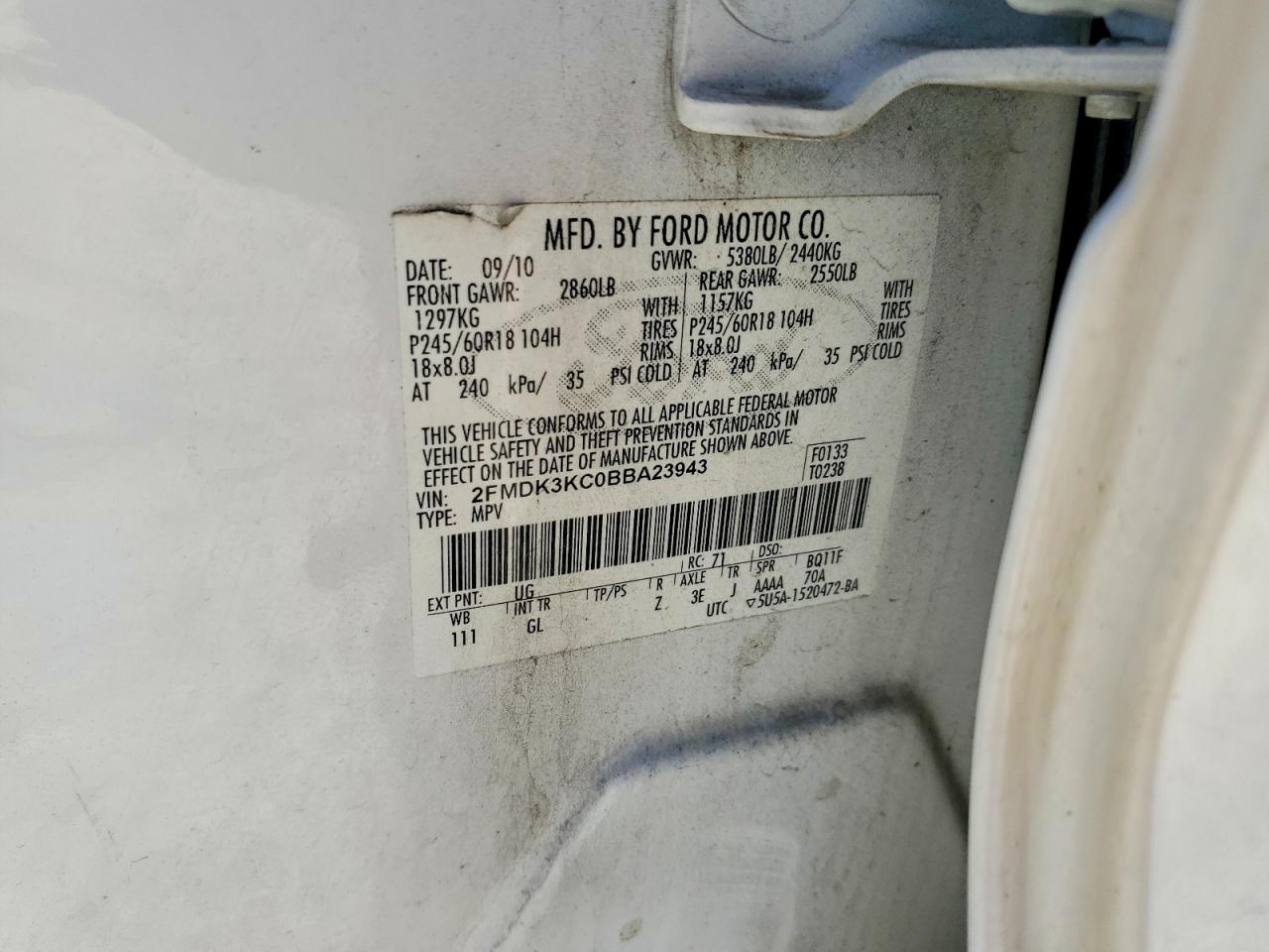 2011 FORD EDGE