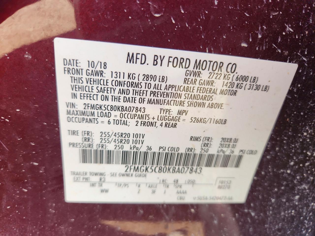 2019 FORD FLEX