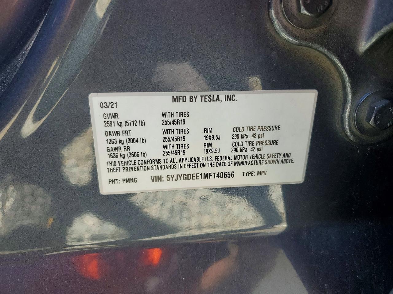 2021 TESLA MODEL Y
