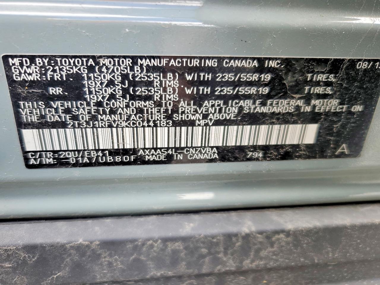 2019 TOYOTA RAV4