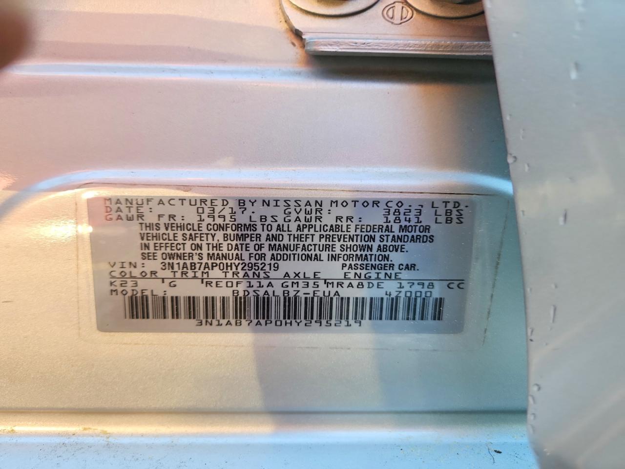 2017 NISSAN SENTRA