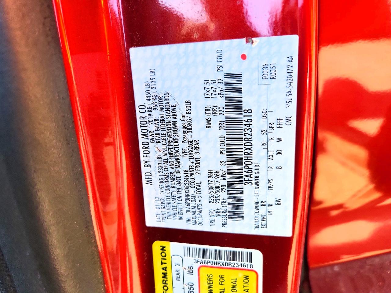 2013 FORD FUSION