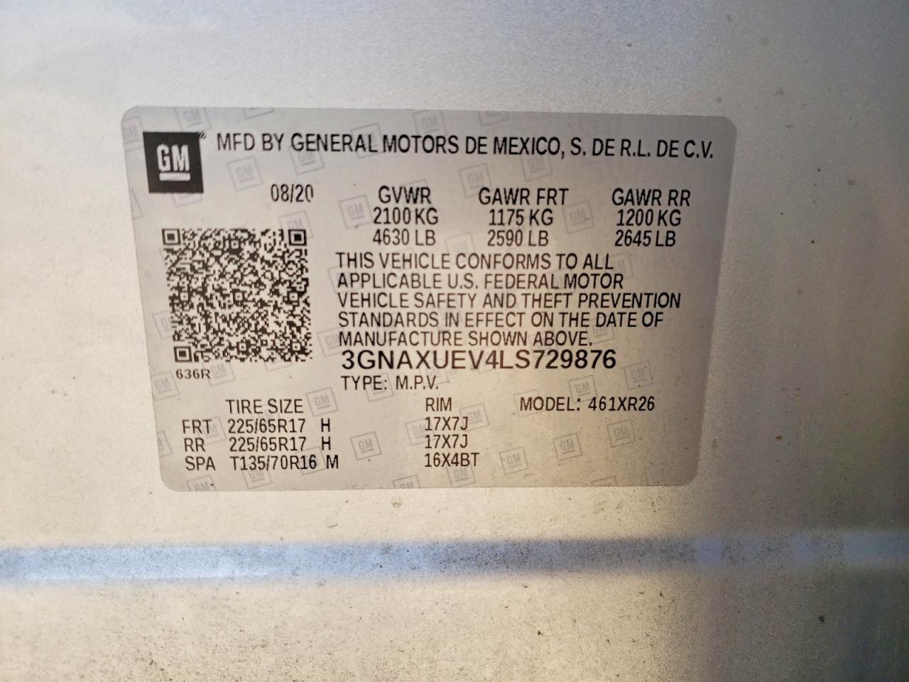 2020 CHEVROLET EQUINOX