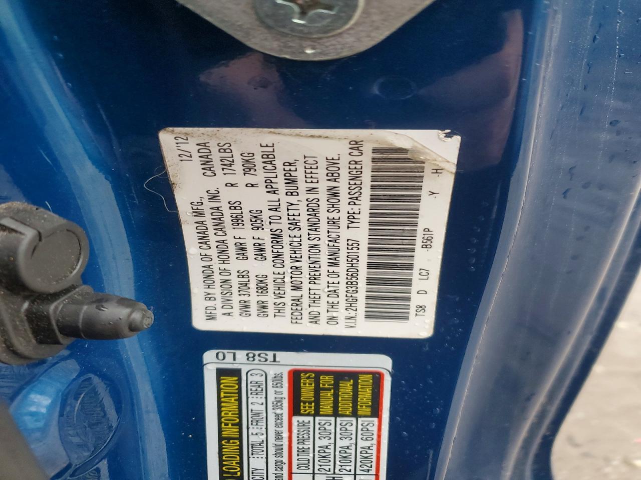 2013 HONDA CIVIC