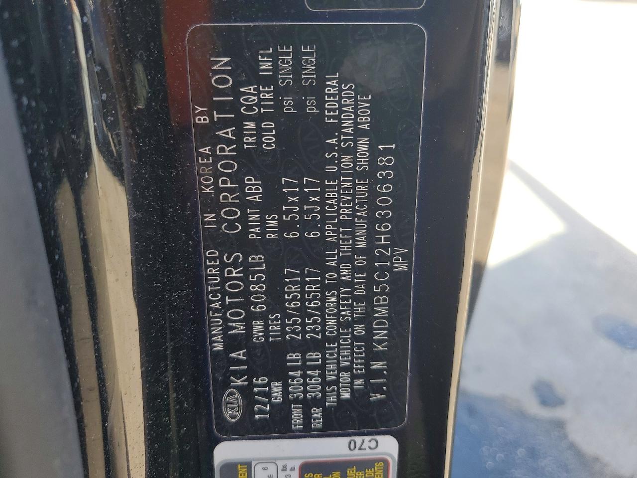 2017 KIA SEDONA