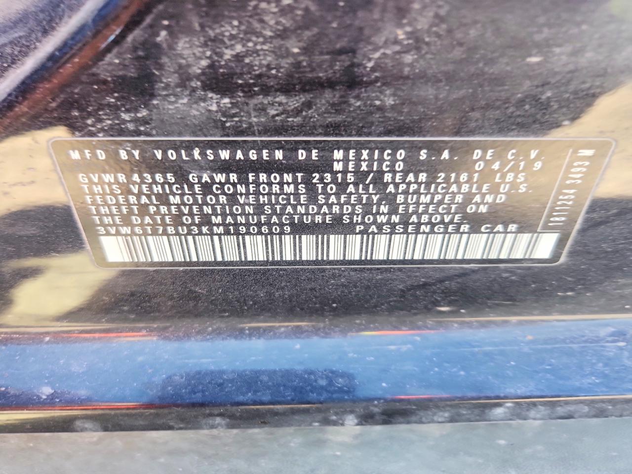 2019 VOLKSWAGEN JETTA