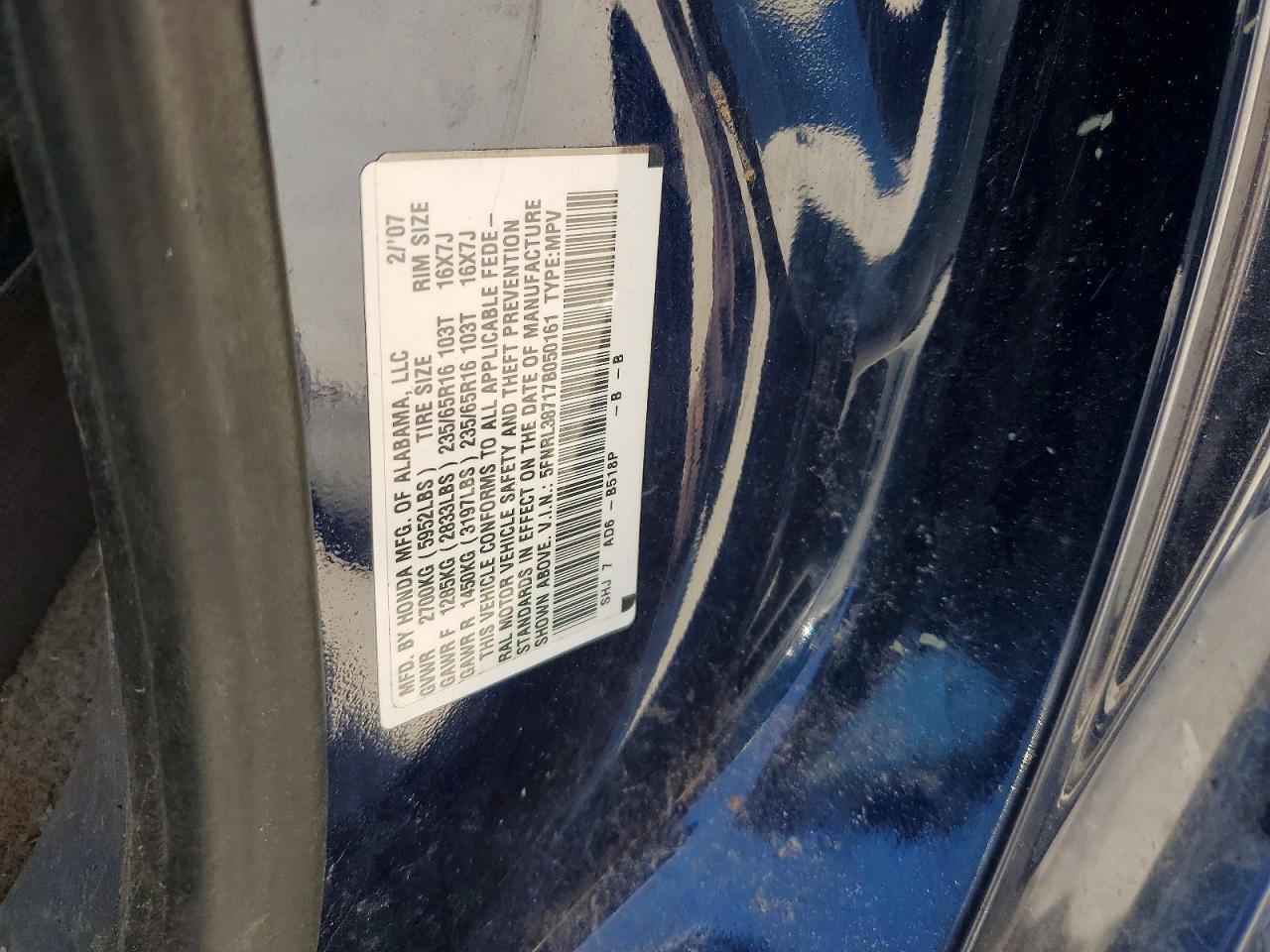 2007 HONDA ODYSSEY