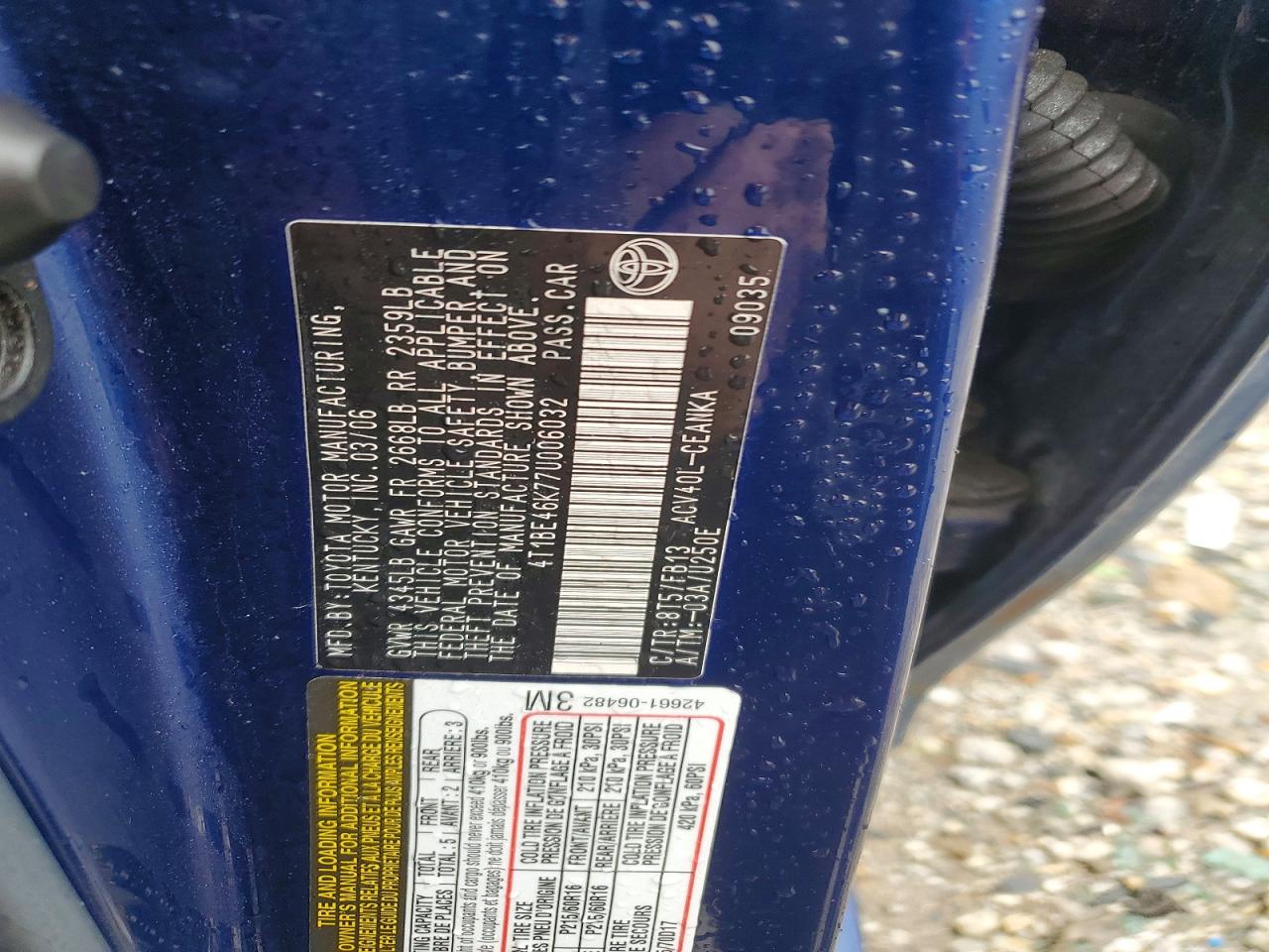 2007 TOYOTA CAMRY