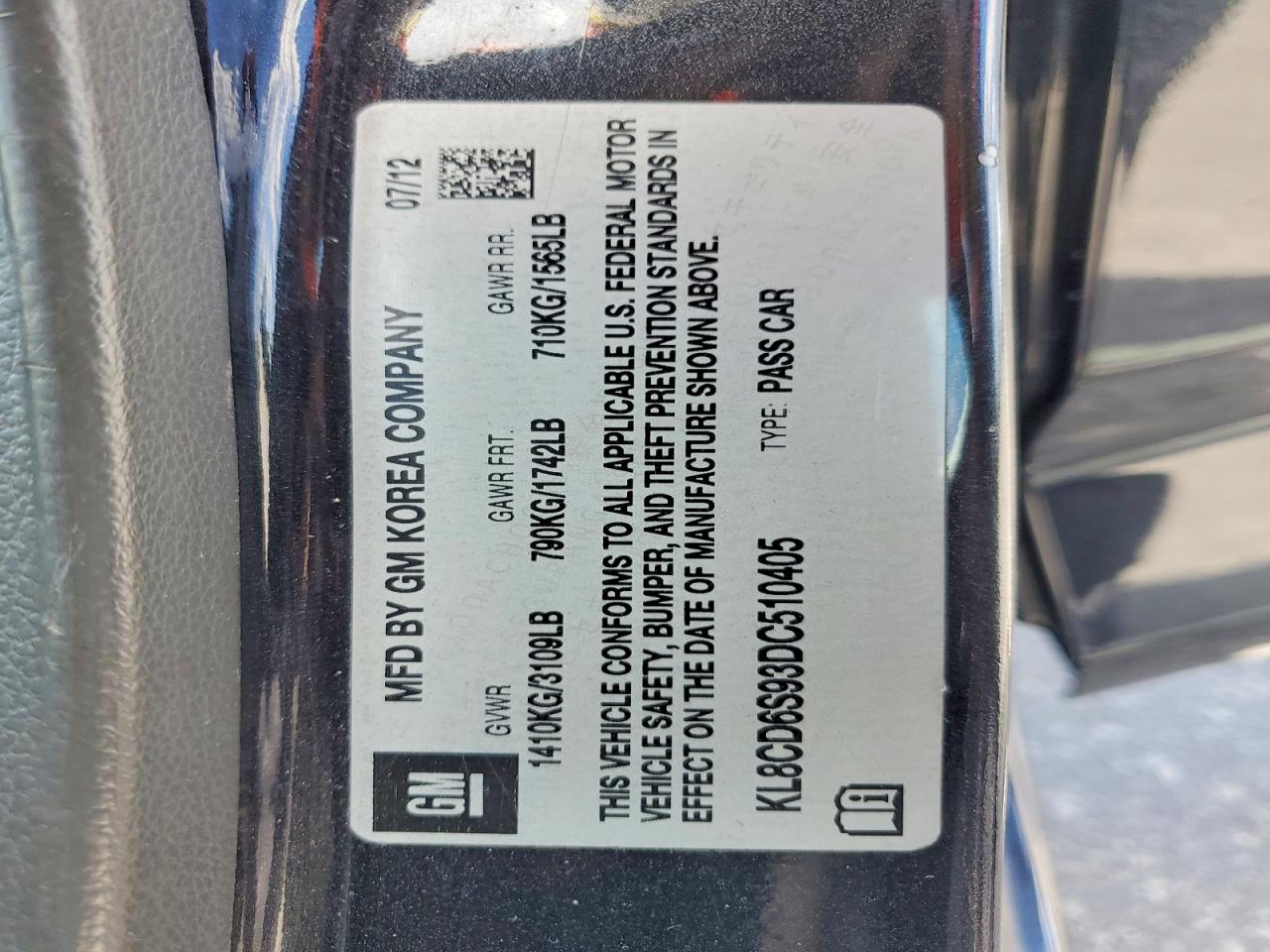 2013 CHEVROLET SPARK
