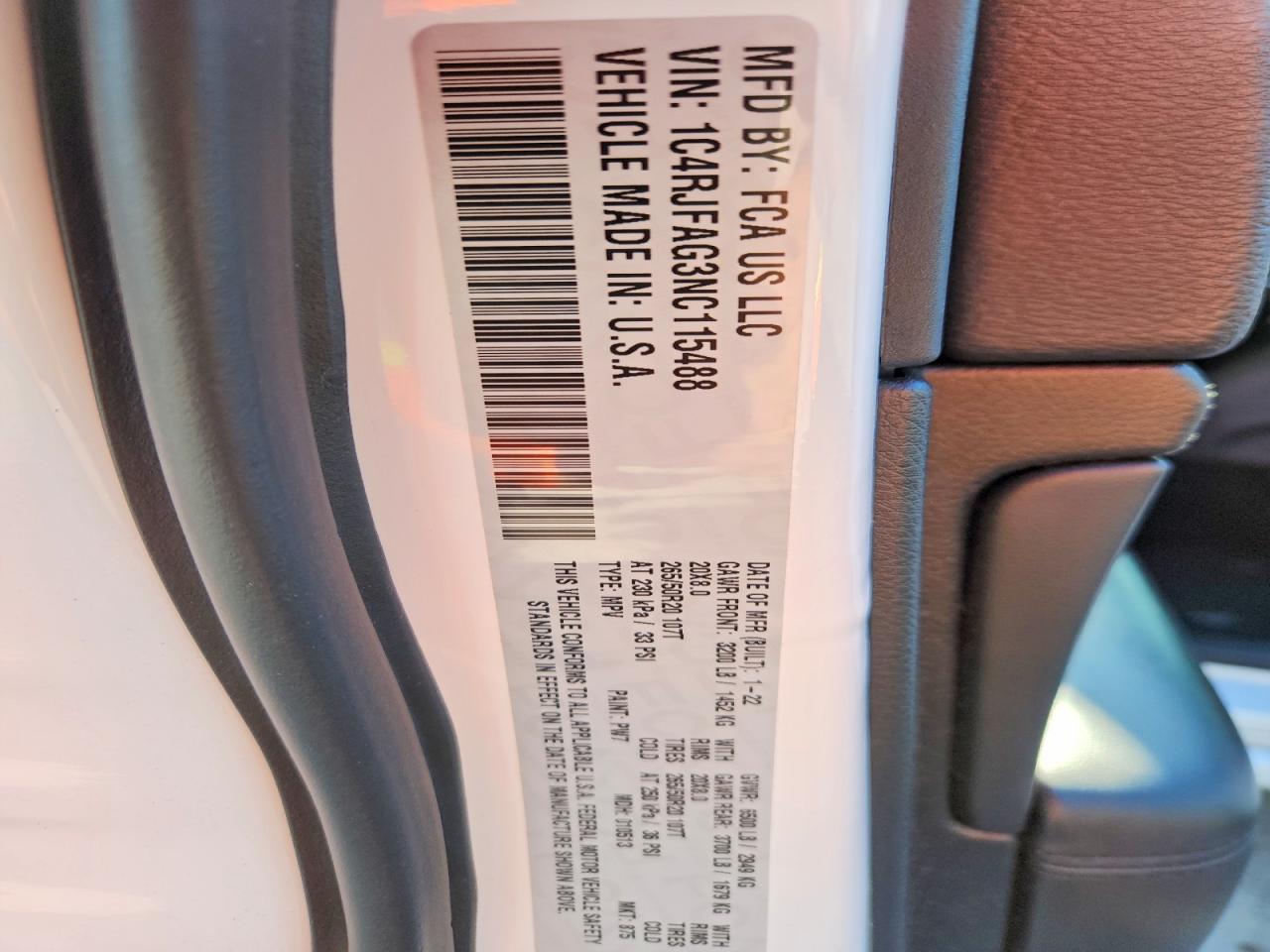 2022 JEEP CHEROKEE