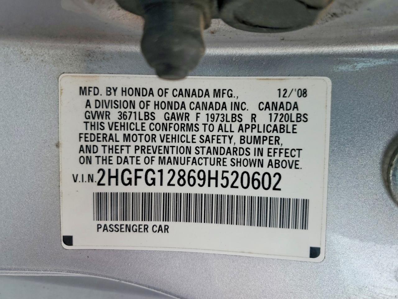 2009 HONDA CIVIC