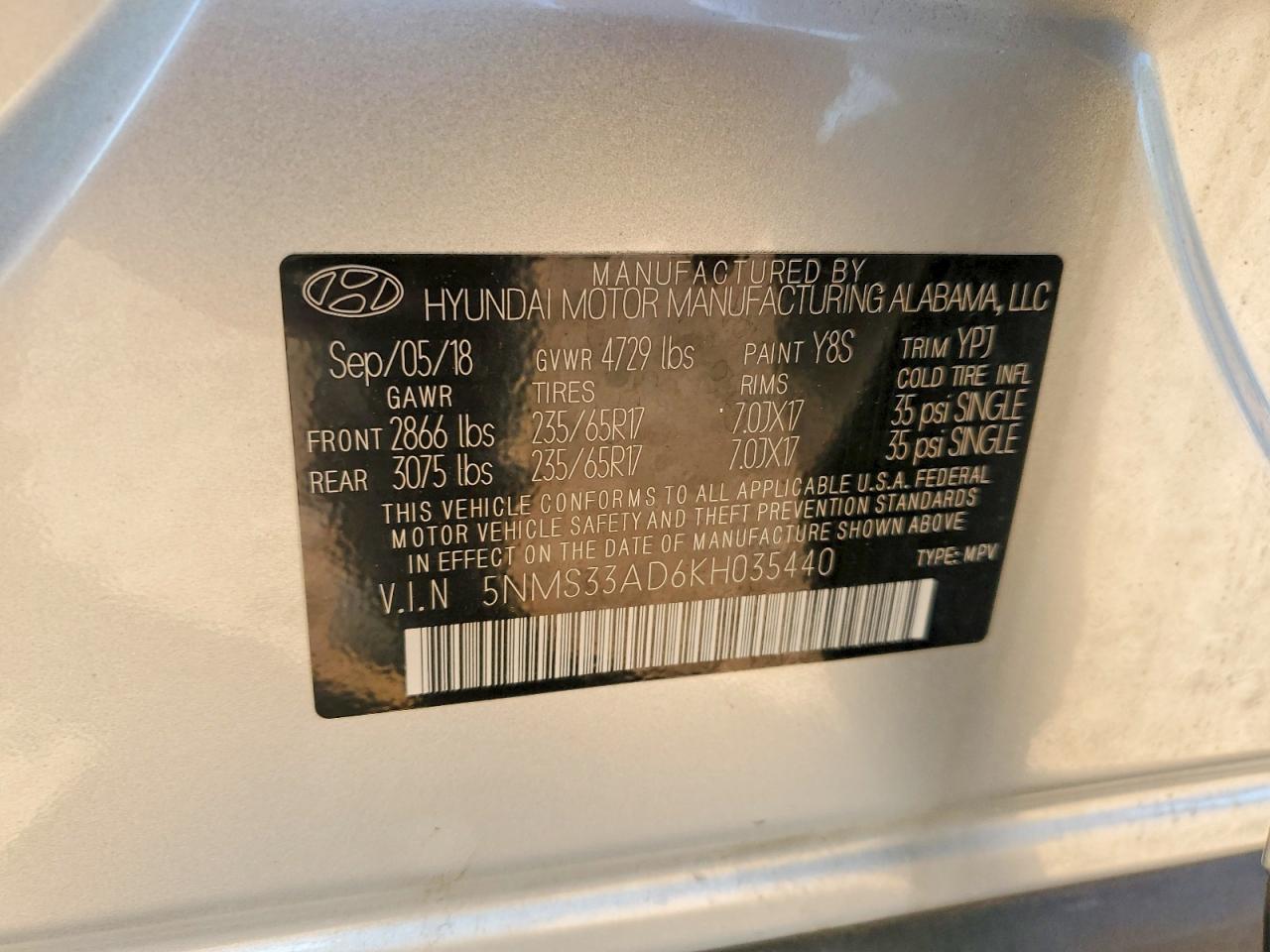 2019 HYUNDAI SANTA FE