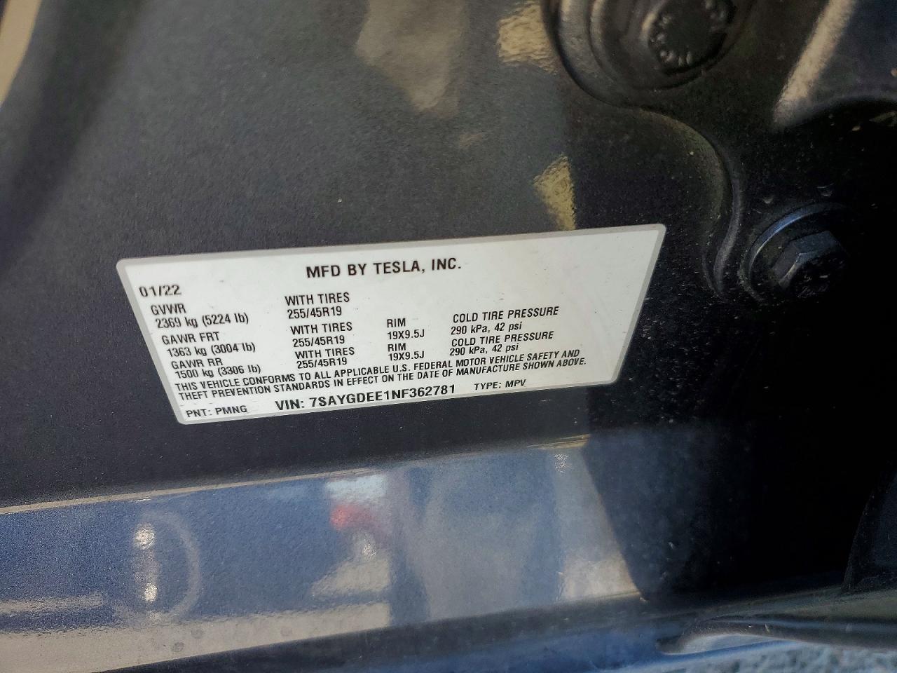 2022 TESLA MODEL Y