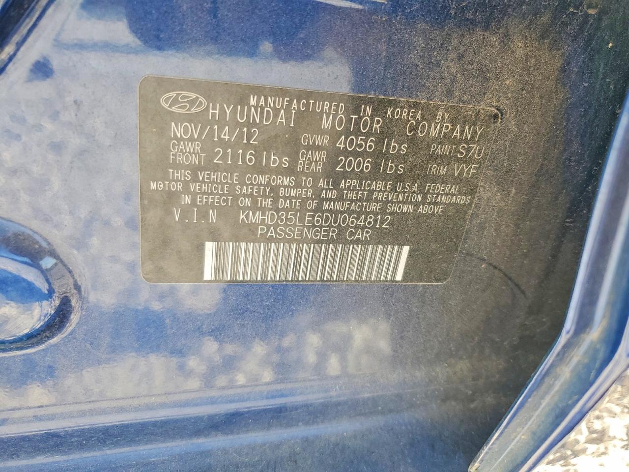 2013 HYUNDAI ELANTRA