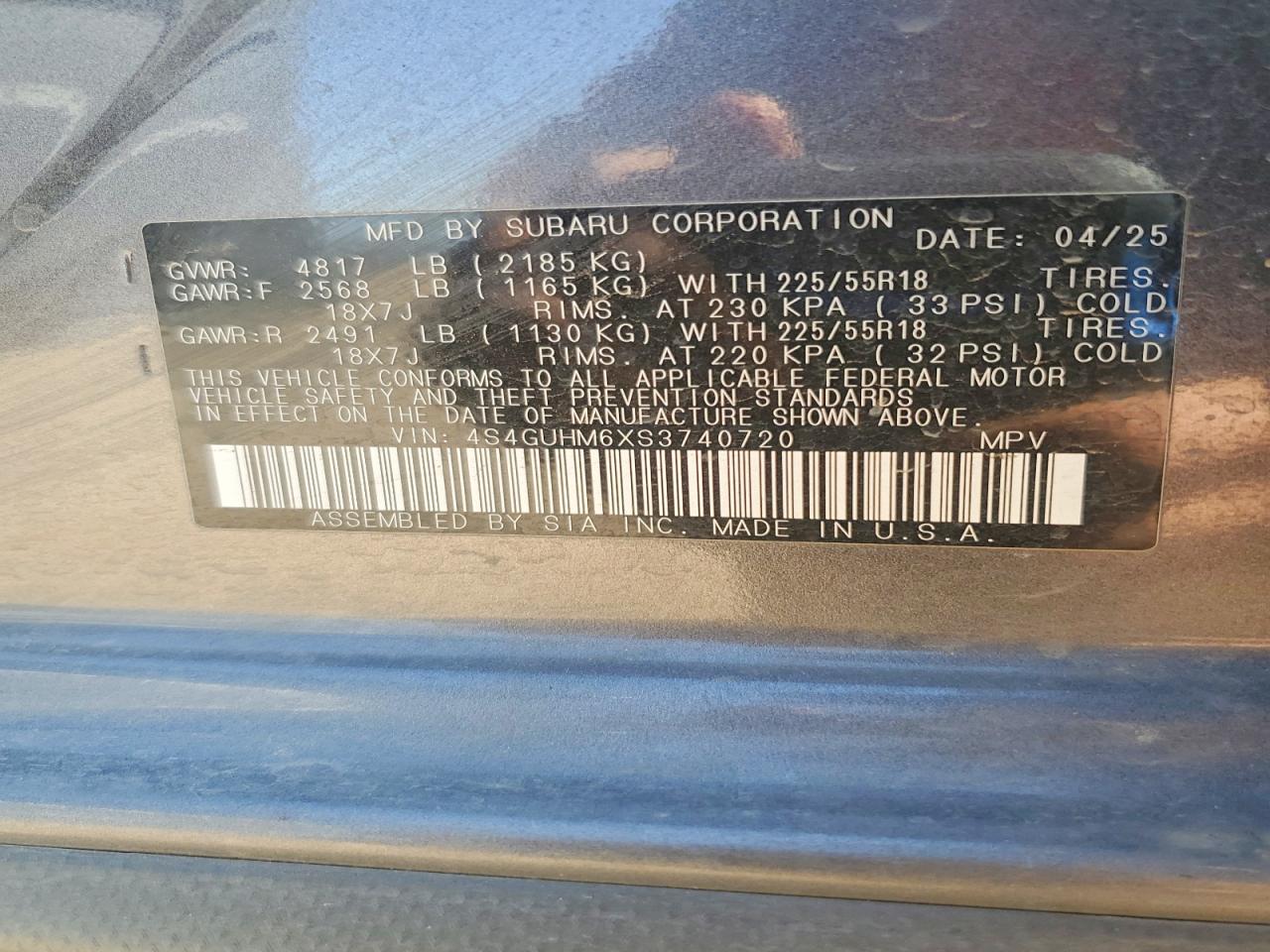 2025 SUBARU CROSSTREK