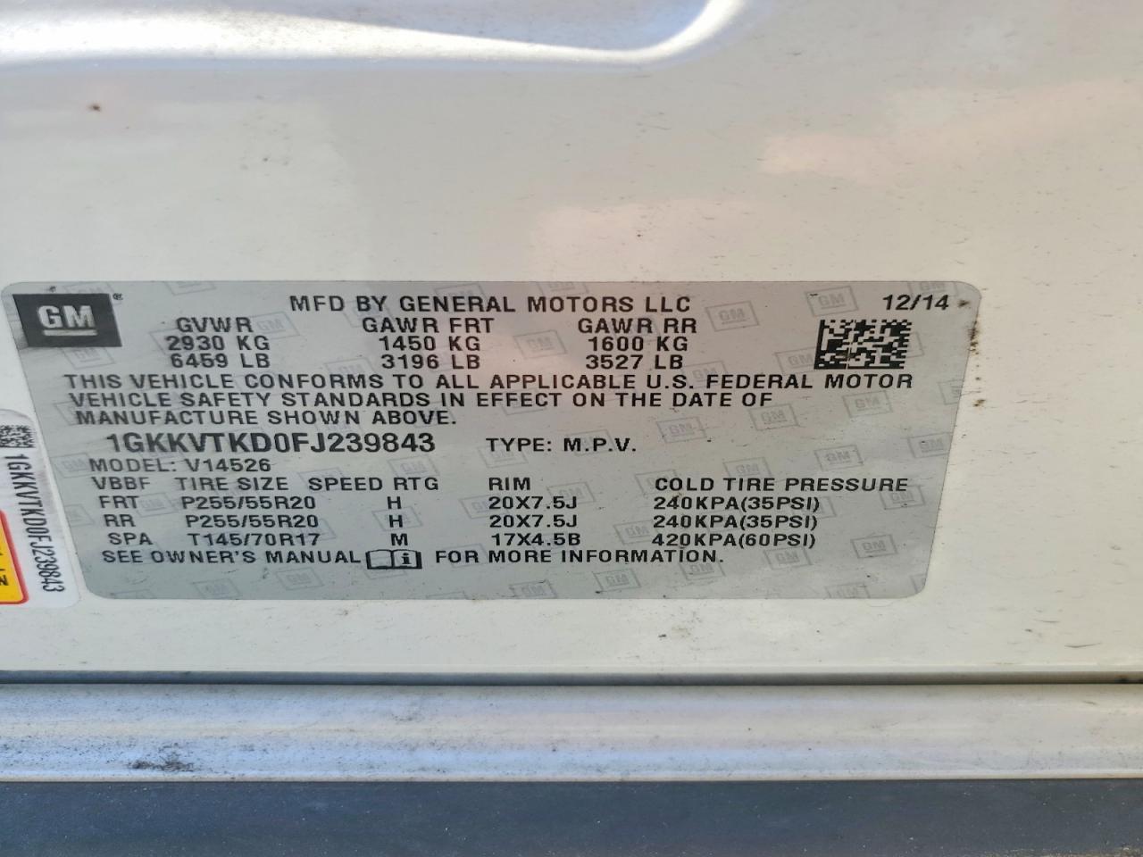 2015 GMC ACADIA DEN