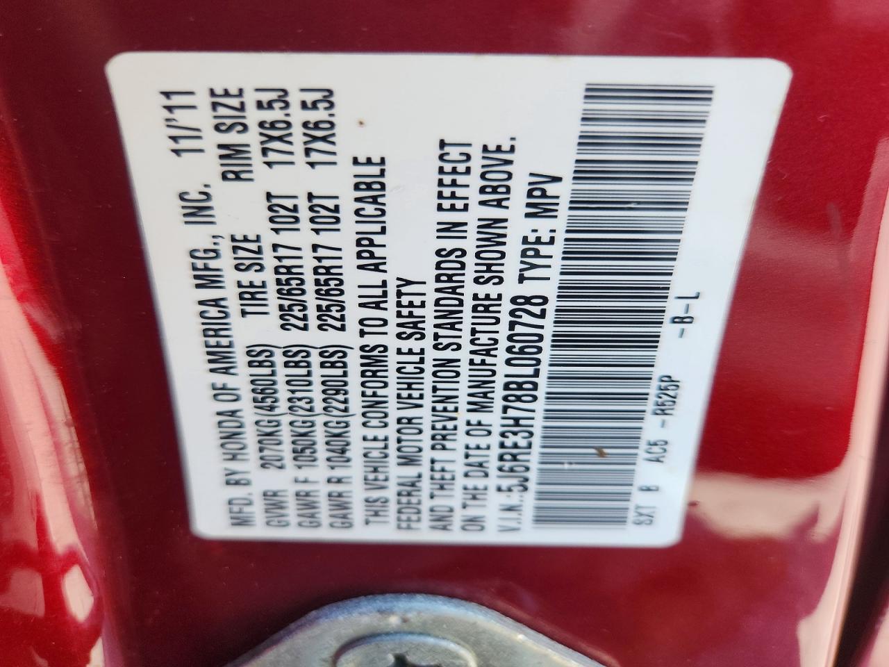 2011 HONDA CRV