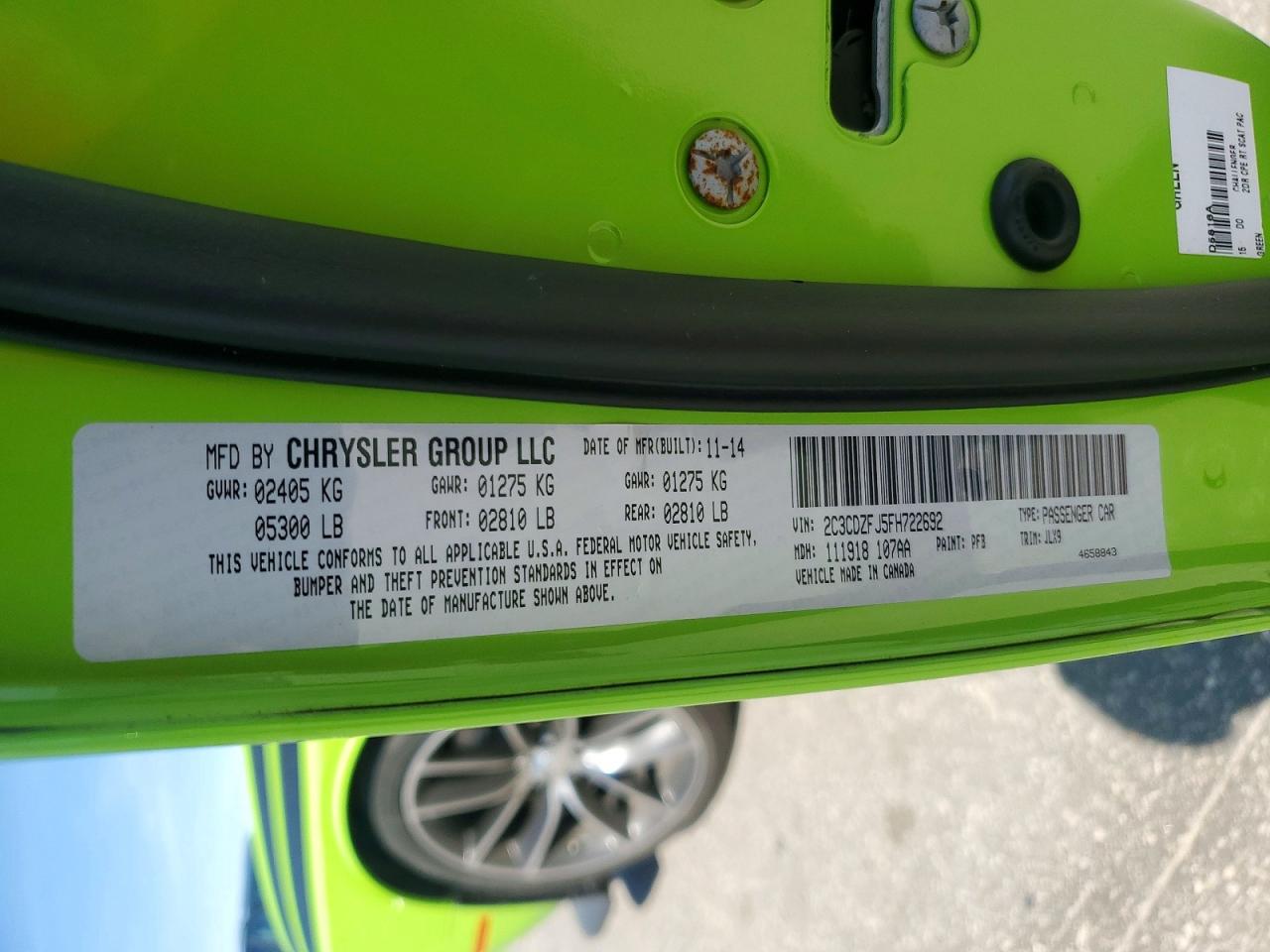 2015 DODGE CHALLENGER