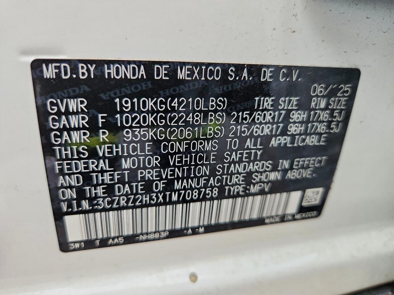 2026 HONDA HR-V