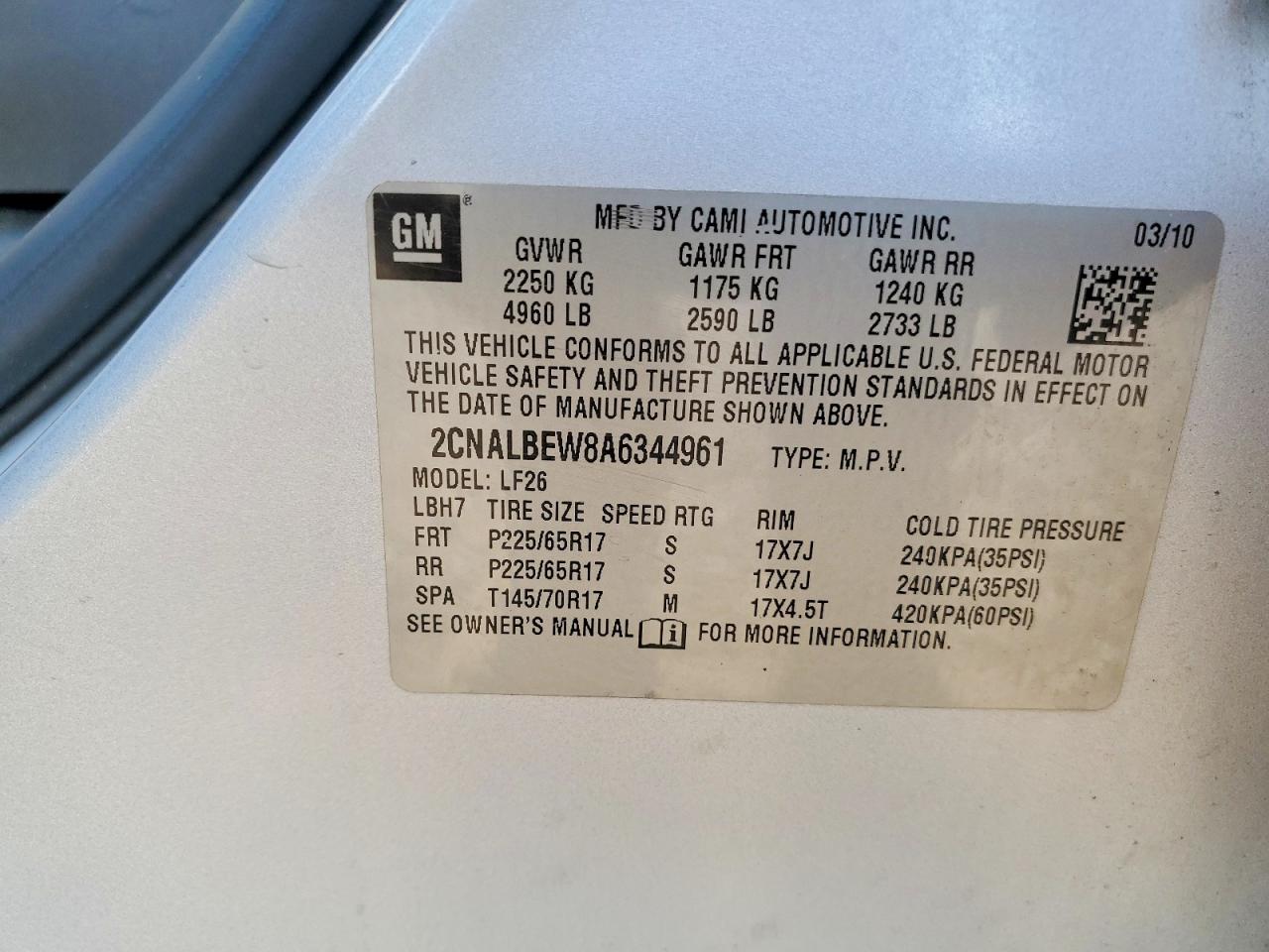 2010 CHEVROLET EQUINOX