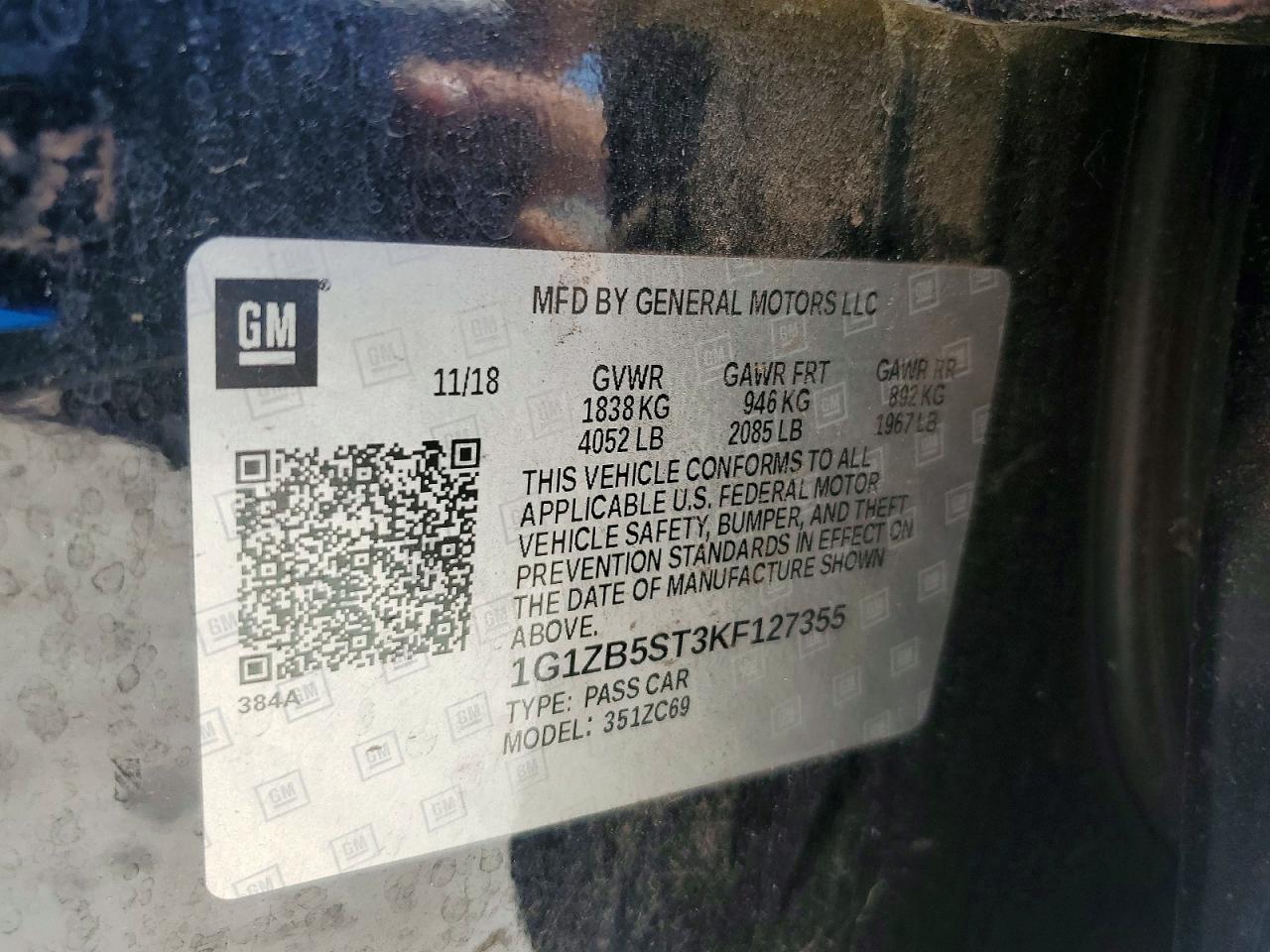 2019 CHEVROLET MALIBU