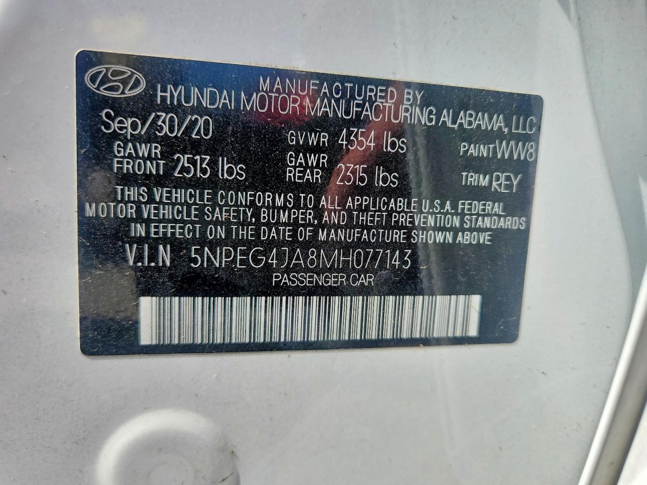 2021 HYUNDAI SONATA