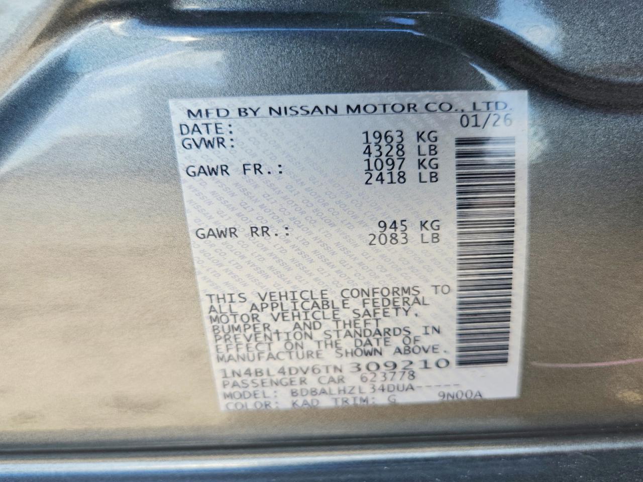 2026 NISSAN ALTIMA