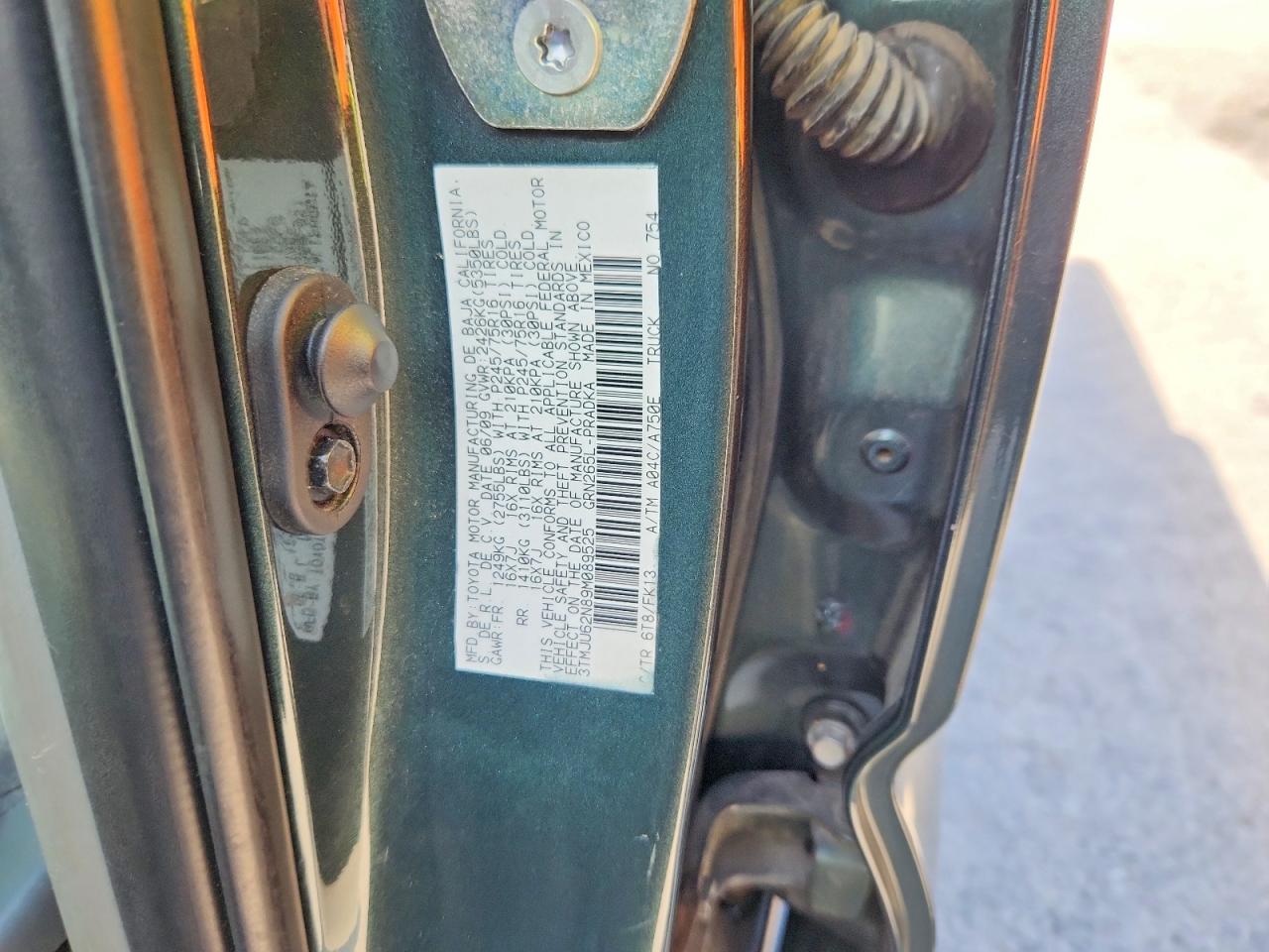 2009 TOYOTA TACOMA