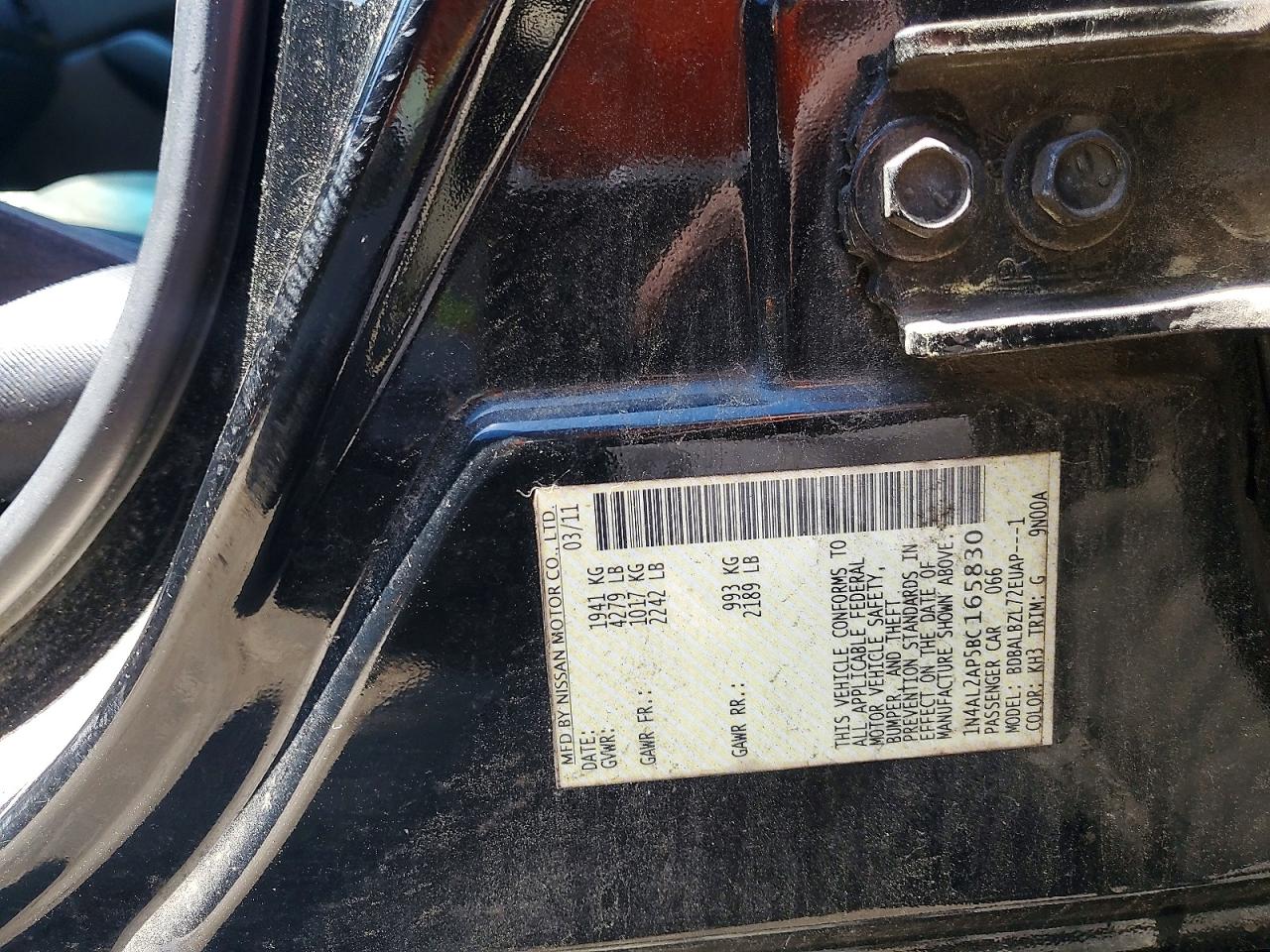 2011 NISSAN ALTIMA