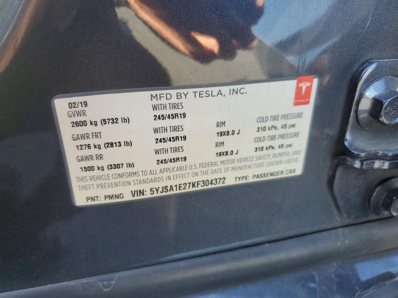 2019 TESLA MODEL S