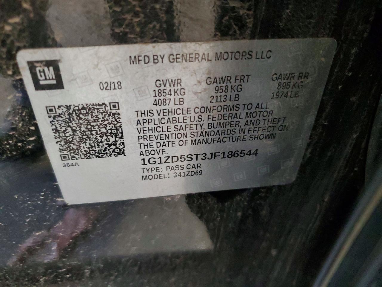 2018 CHEVROLET MALIBU