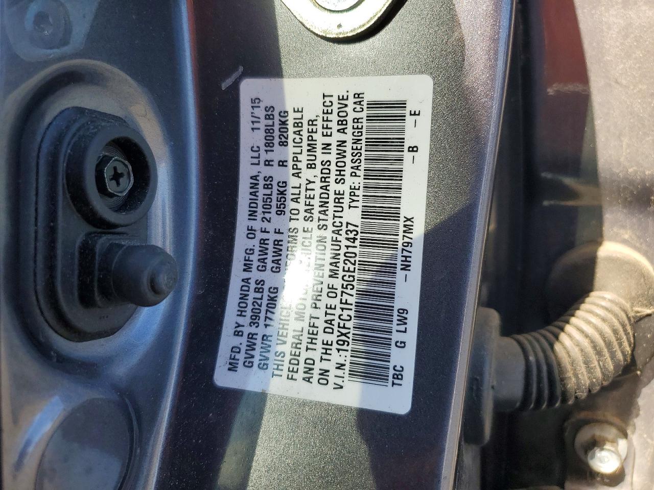 2016 HONDA CIVIC