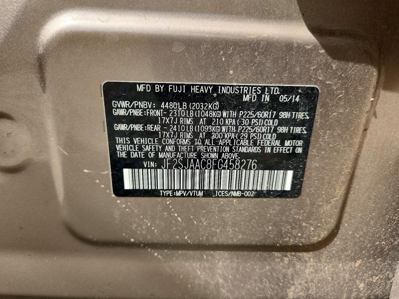 2015 SUBARU FORESTER