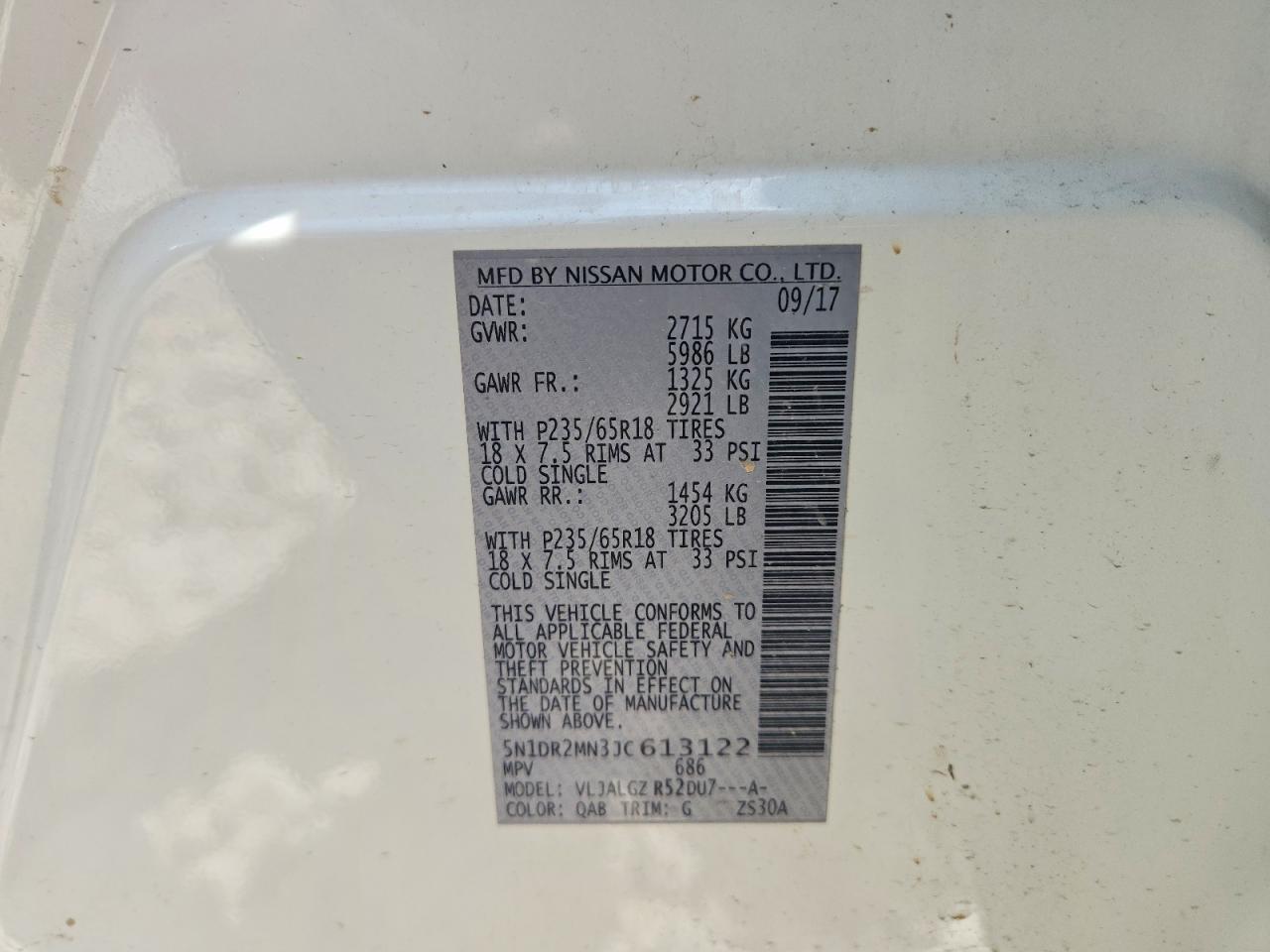 2018 NISSAN PATHFINDER