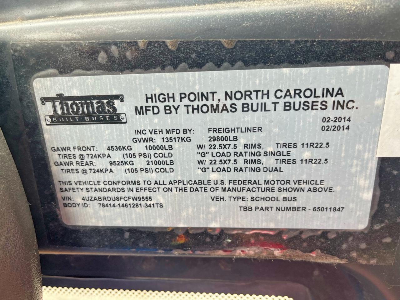 2015 FREIGHTLINER ALL OTHER