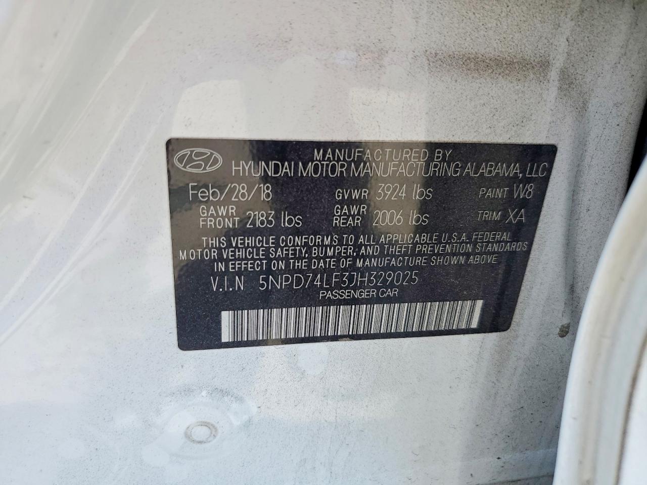 2018 HYUNDAI ELANTRA