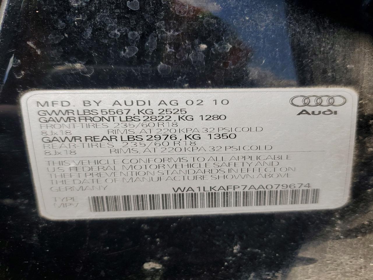 2010 AUDI Q5