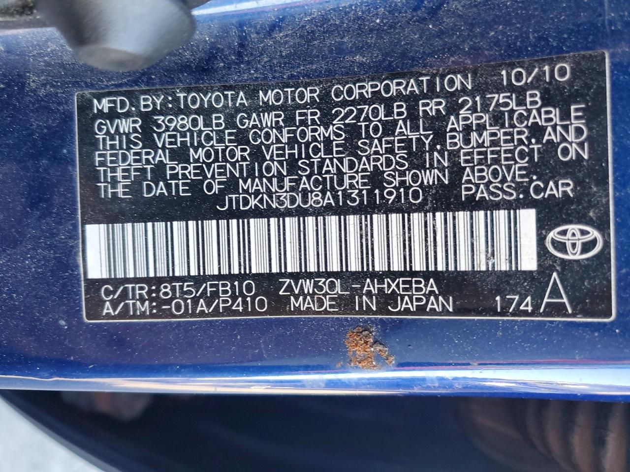 2010 TOYOTA PRIUS