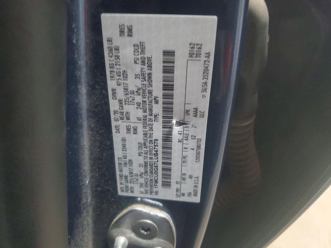 2020 FORD ESCAPE