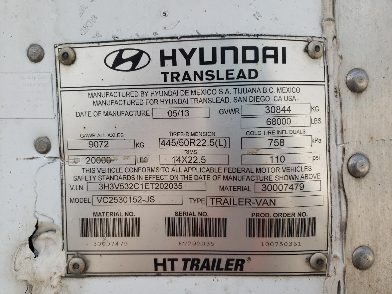 2014 HYUNDAI TRANSLEAD