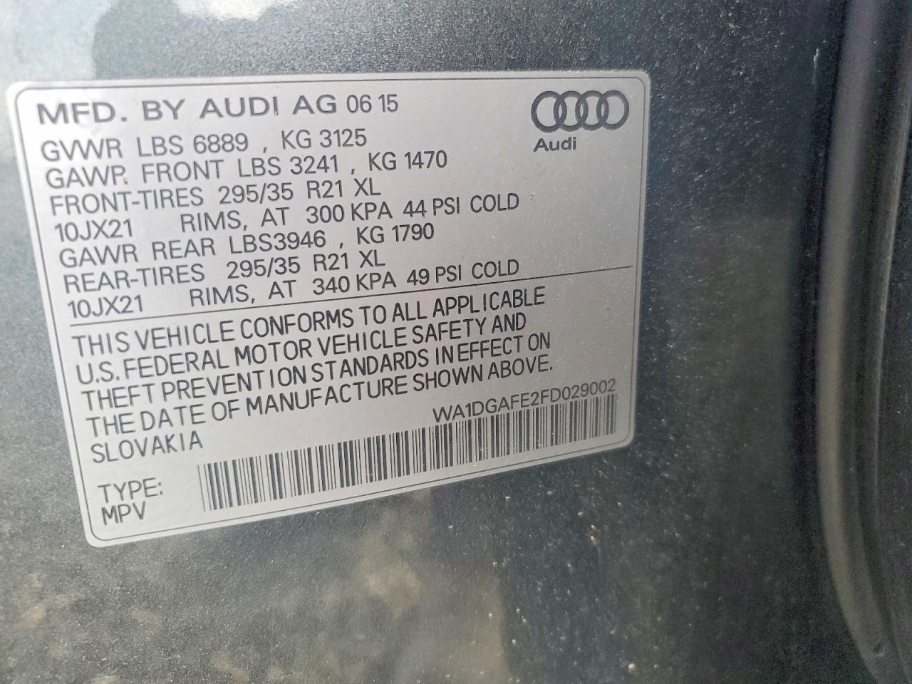 2015 AUDI Q7
