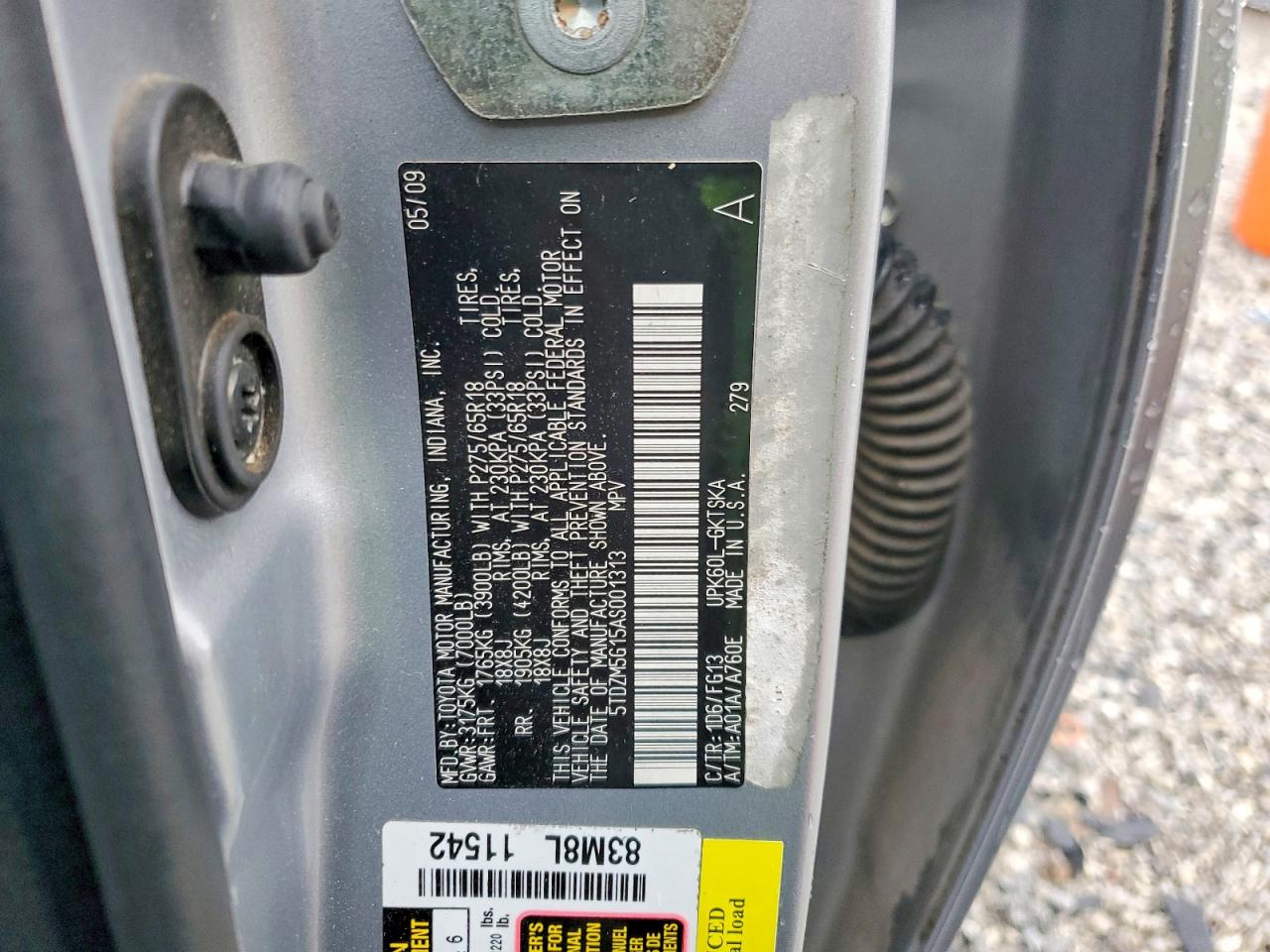 2010 TOYOTA SEQUOIA
