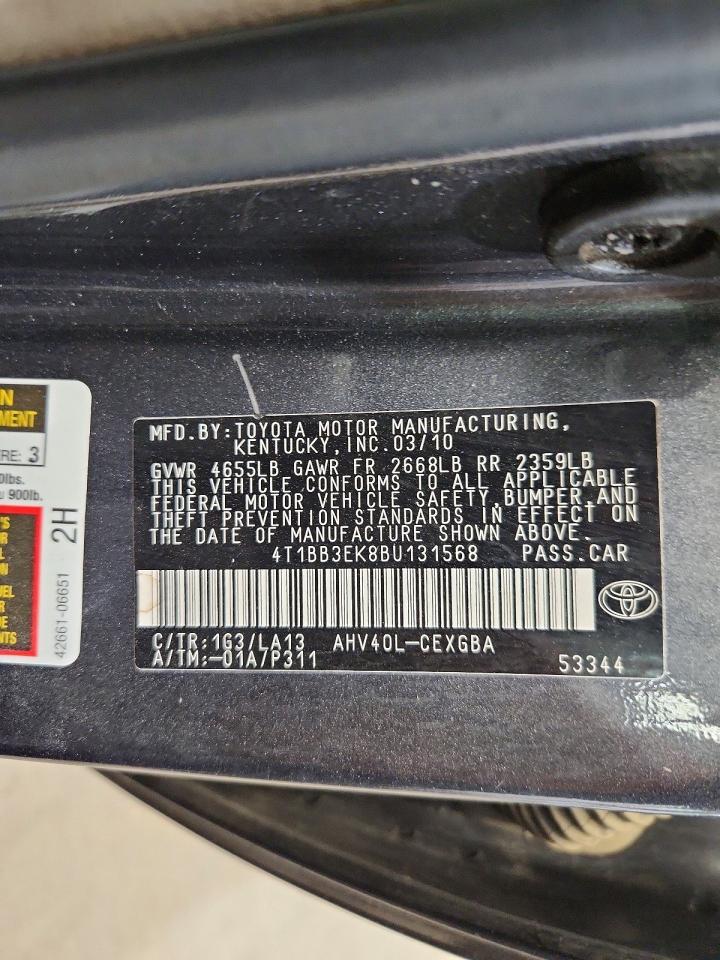 2011 TOYOTA CAMRY