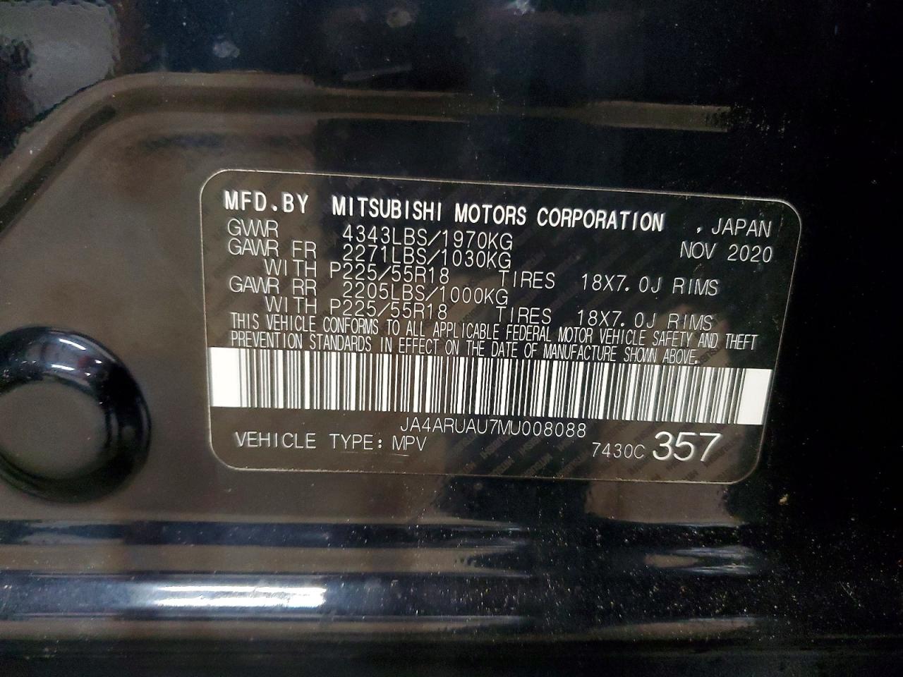 2021 MITSUBISHI OUTLANDER