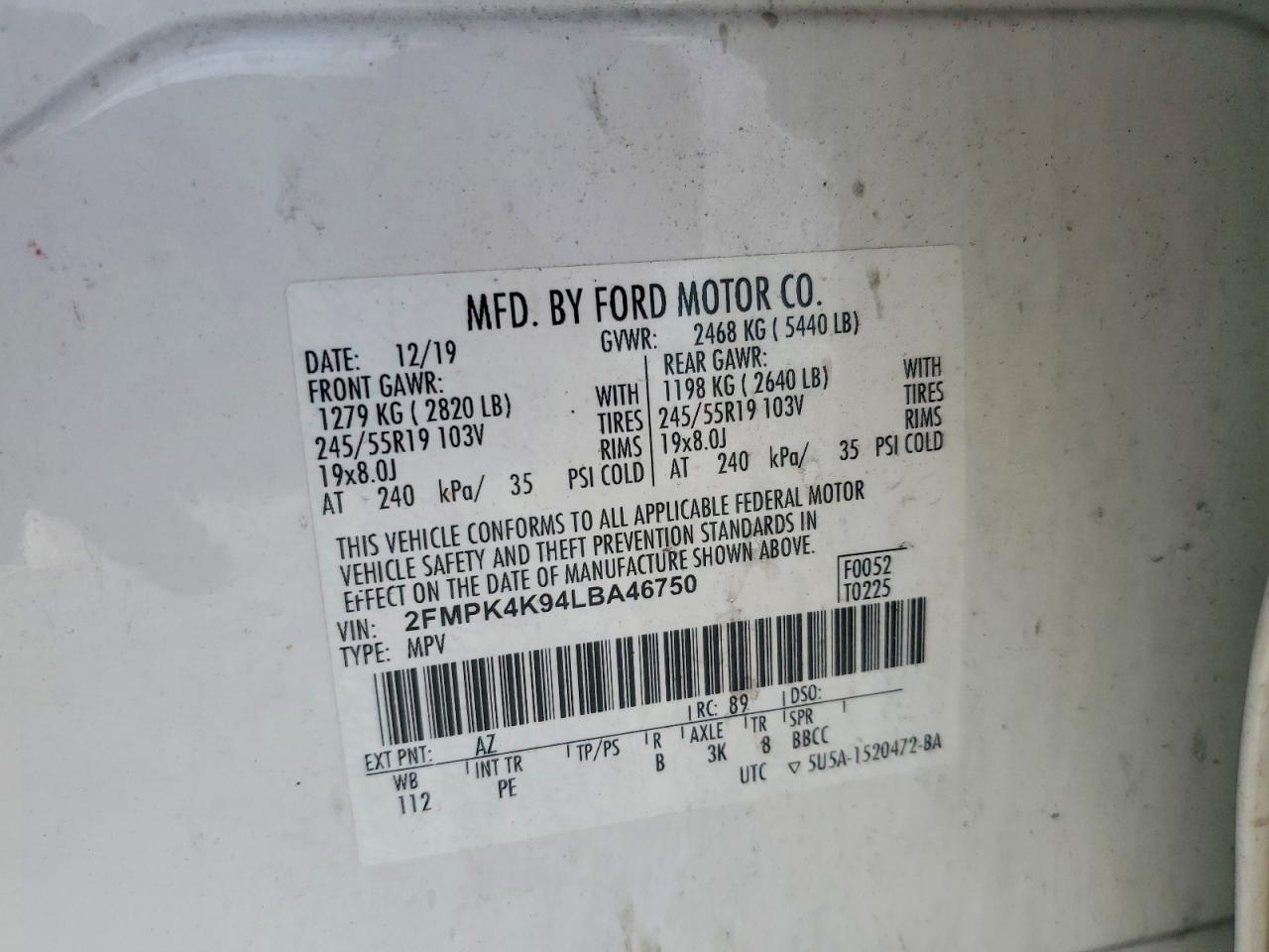2020 FORD EDGE