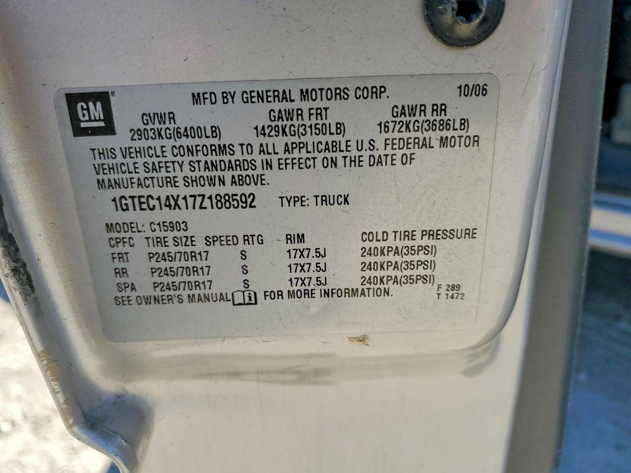 2007 GMC SIERRA