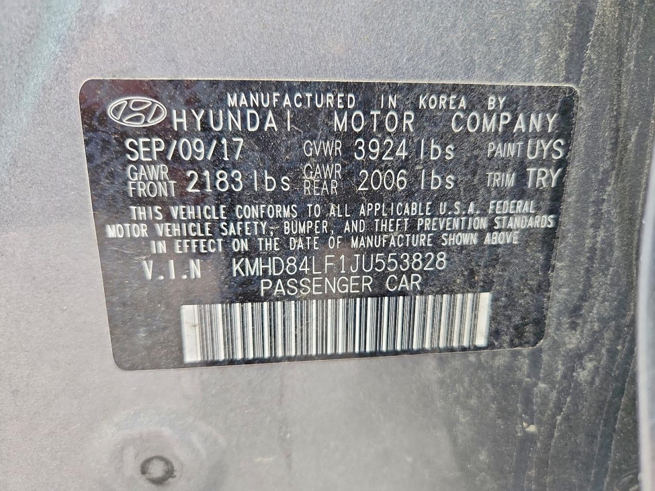 2018 HYUNDAI ELANTRA