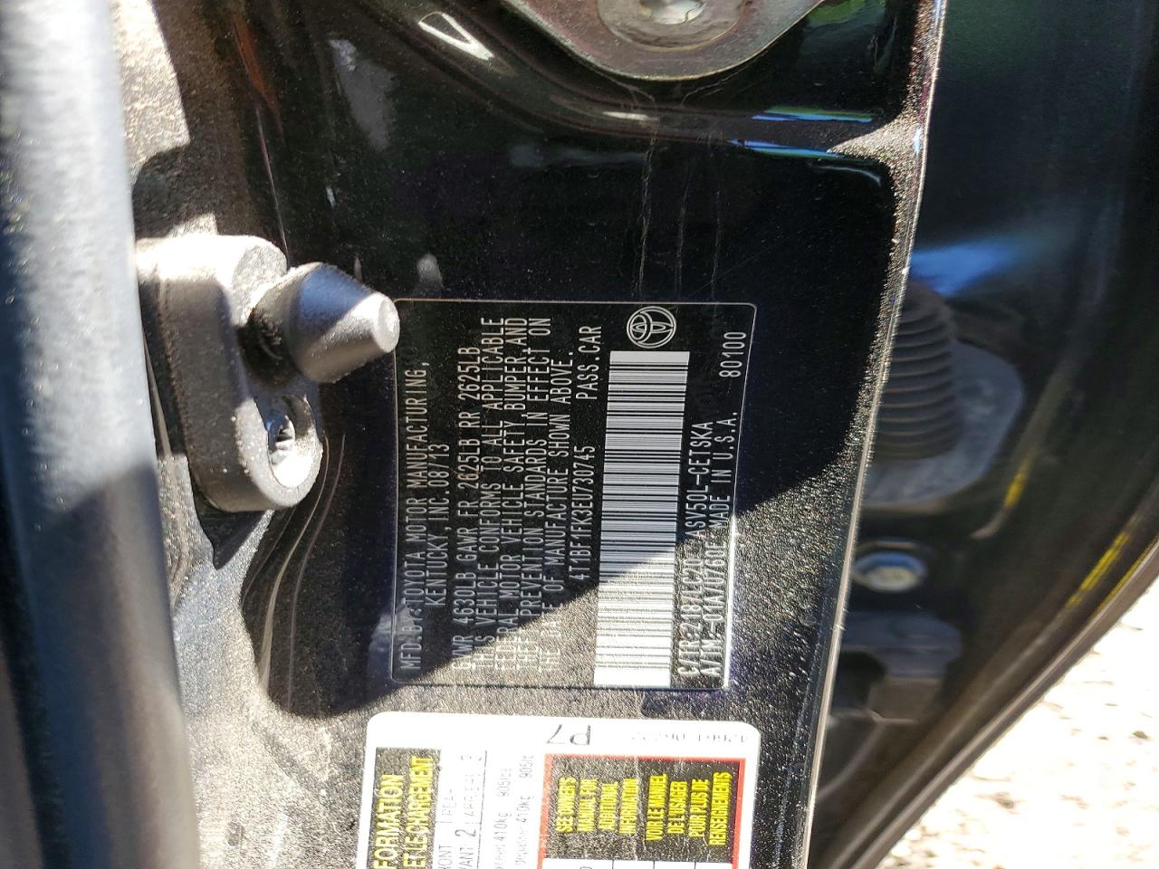 2014 TOYOTA CAMRY
