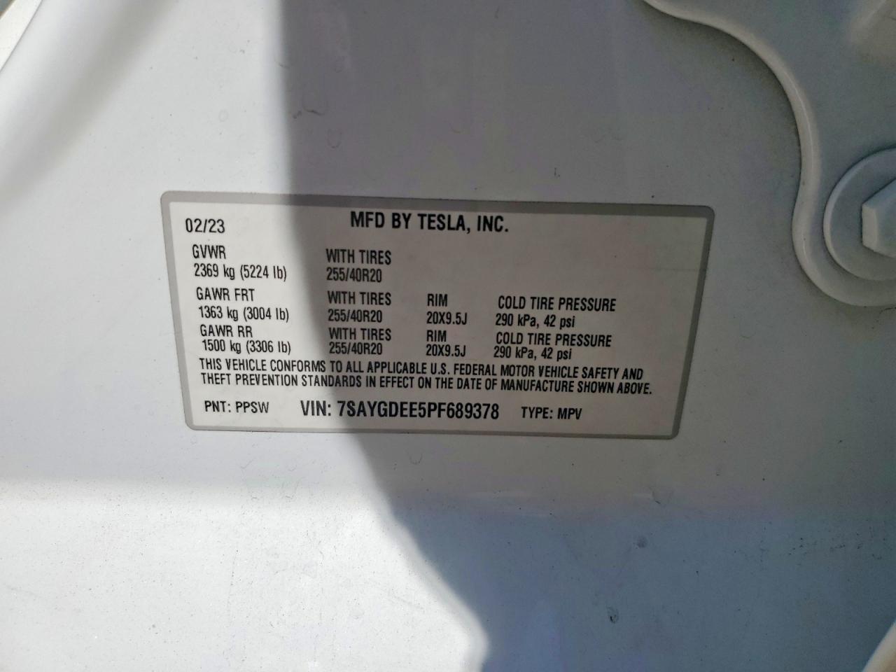 2023 TESLA MODEL Y